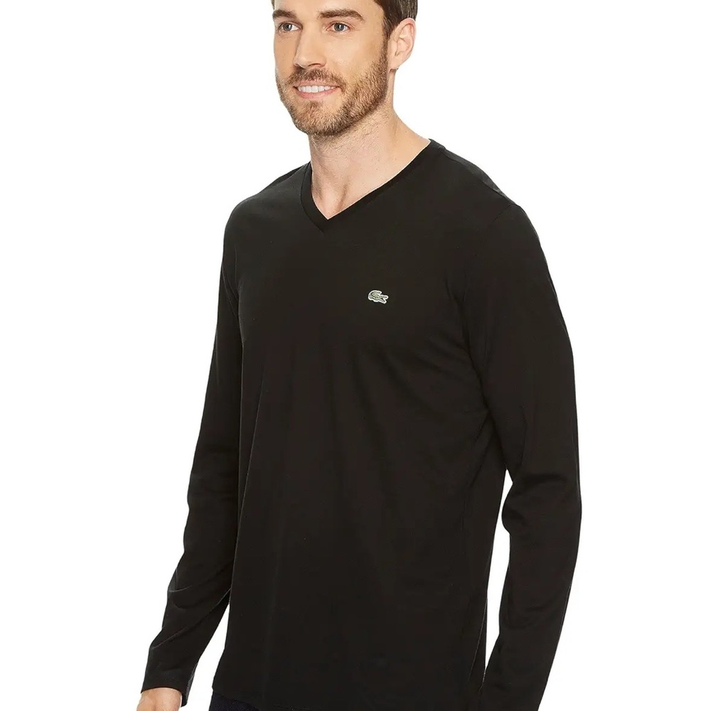 Lacoste Black Long Sleeve T-Shirt 4XL-9